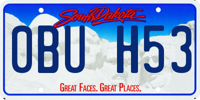 SD license plate 0BUH53