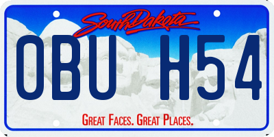SD license plate 0BUH54