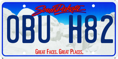 SD license plate 0BUH82