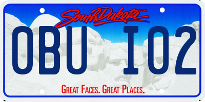 SD license plate 0BUI02