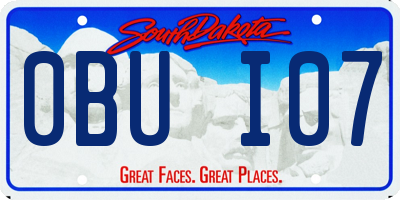 SD license plate 0BUI07