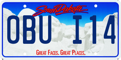 SD license plate 0BUI14
