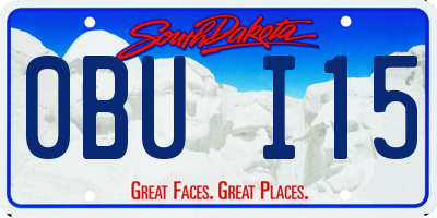 SD license plate 0BUI15