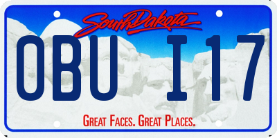 SD license plate 0BUI17