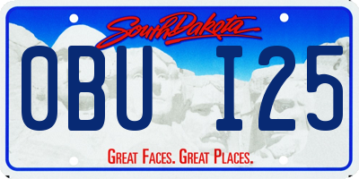 SD license plate 0BUI25