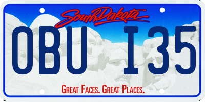 SD license plate 0BUI35