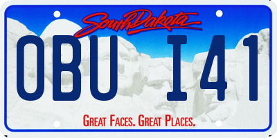 SD license plate 0BUI41