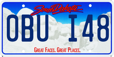 SD license plate 0BUI48