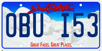 SD license plate 0BUI53
