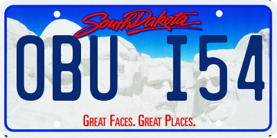 SD license plate 0BUI54