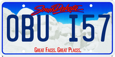 SD license plate 0BUI57