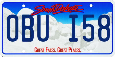 SD license plate 0BUI58