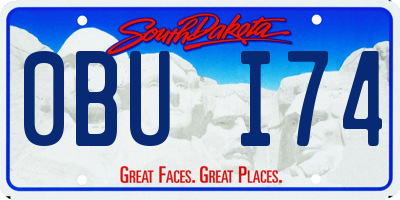 SD license plate 0BUI74