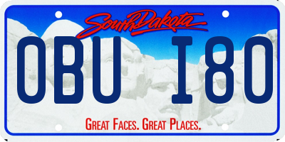 SD license plate 0BUI80