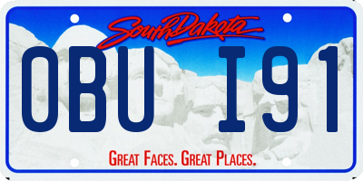 SD license plate 0BUI91