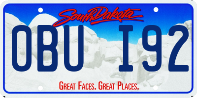 SD license plate 0BUI92