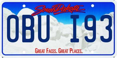 SD license plate 0BUI93