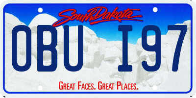 SD license plate 0BUI97