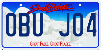 SD license plate 0BUJ04