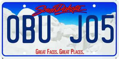 SD license plate 0BUJ05