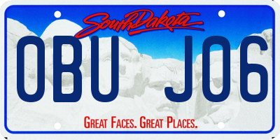 SD license plate 0BUJ06