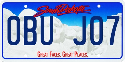 SD license plate 0BUJ07