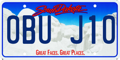 SD license plate 0BUJ10
