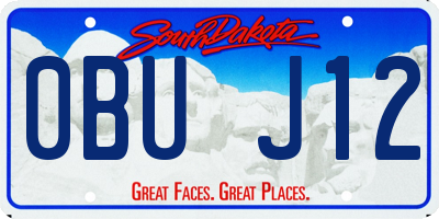 SD license plate 0BUJ12