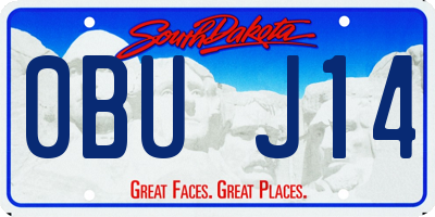 SD license plate 0BUJ14