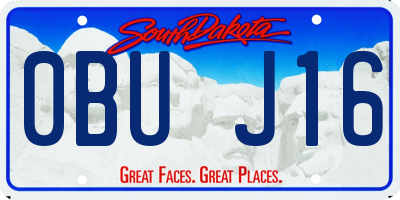 SD license plate 0BUJ16
