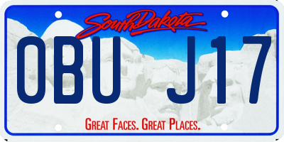 SD license plate 0BUJ17