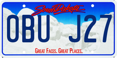 SD license plate 0BUJ27