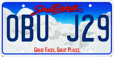 SD license plate 0BUJ29