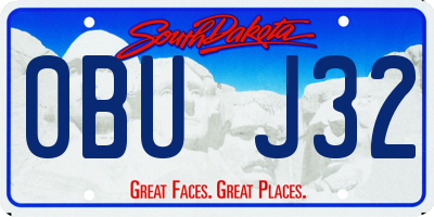 SD license plate 0BUJ32