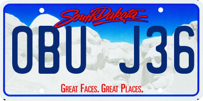 SD license plate 0BUJ36