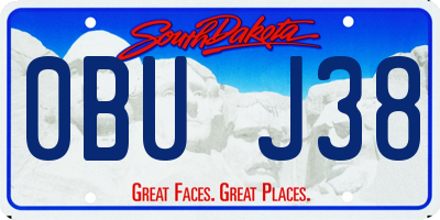 SD license plate 0BUJ38