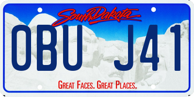 SD license plate 0BUJ41
