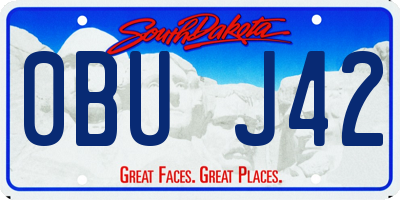 SD license plate 0BUJ42