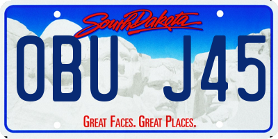 SD license plate 0BUJ45