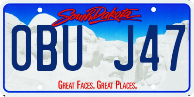 SD license plate 0BUJ47