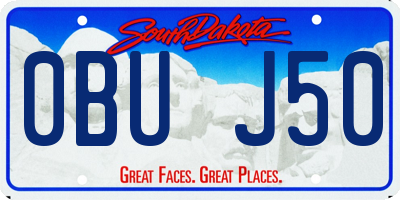 SD license plate 0BUJ50