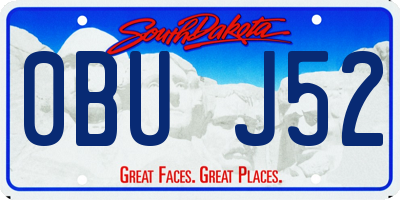SD license plate 0BUJ52