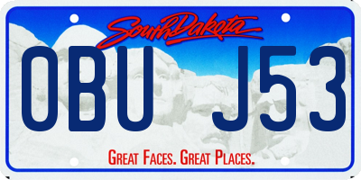 SD license plate 0BUJ53