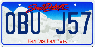 SD license plate 0BUJ57