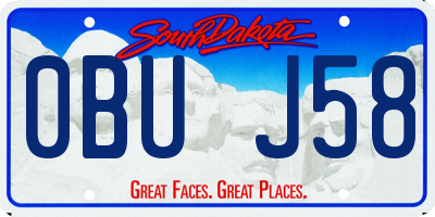 SD license plate 0BUJ58