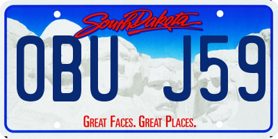 SD license plate 0BUJ59