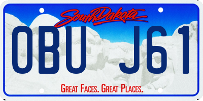 SD license plate 0BUJ61