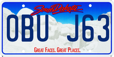 SD license plate 0BUJ63