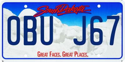 SD license plate 0BUJ67
