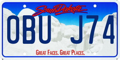 SD license plate 0BUJ74